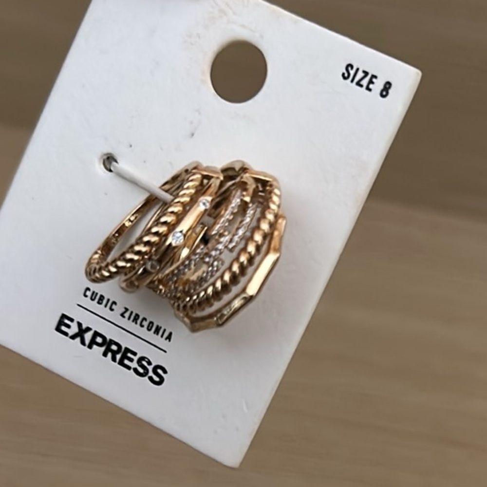 Express Stacked Rings Size 8